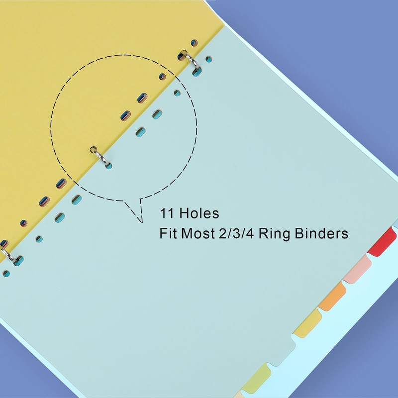 File Dividers A4, 10 Pack 10 Part Folder Dividers Coloured