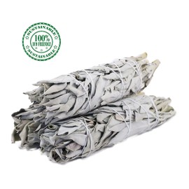 SOUL STICKS 6 Inch 3-Pack Organic California White Sage Smudge Sticks Bulk for Home Cleansing, Negative Energy Removal, Good Energy Meditation & Smudging Rituals | Pure Sage Bundles