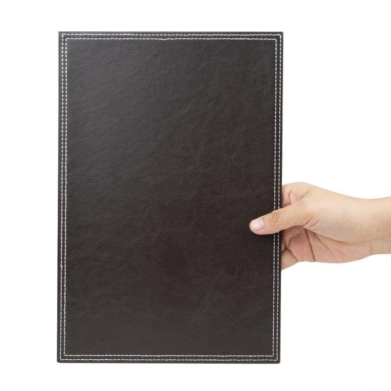 4x Faux Leather Placemats 300x200mm Brown Table Rectangular Coaster Restaurant