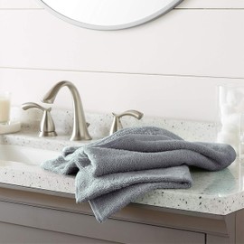 Sweet Needle Pack of 12 Face Cloths 30 x 30 cm | Soft, Highly Absorbent Materials, Lightweight, Durable. Ideal for Daily Use, Facial Cleansing, Baby Care, Gym and Spa, Silver