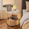 Round Side Table, End Tables for Living Room, Small Bed
