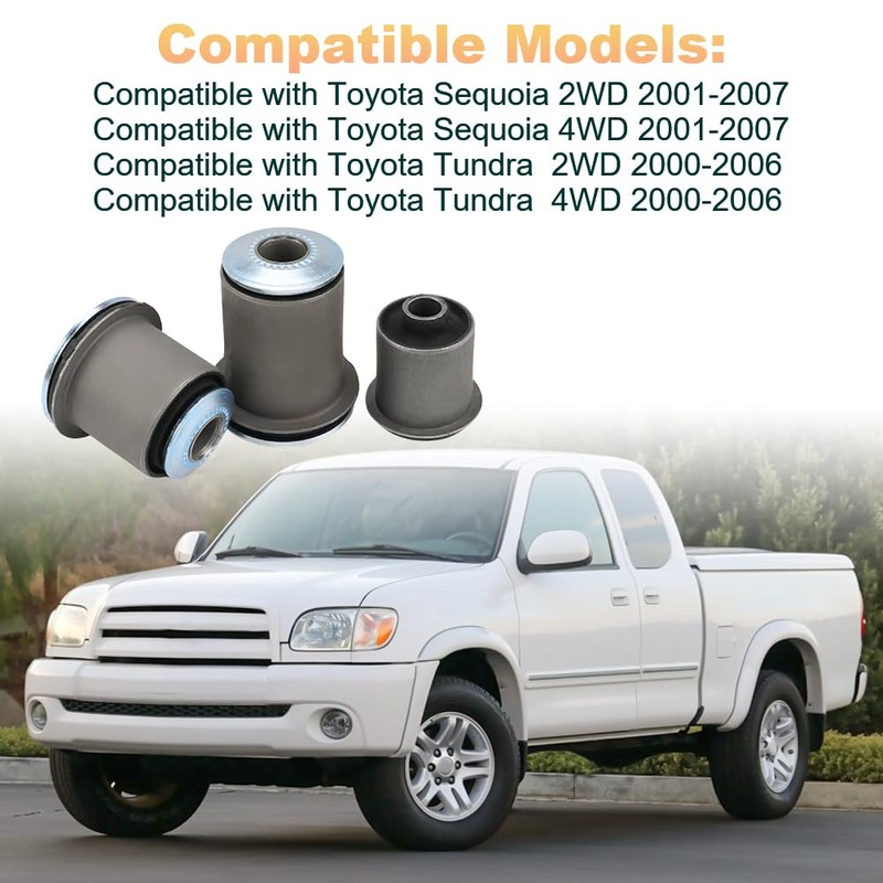 WMPHE Front Upper & Lower Control Arm Bushing Kit Compatible