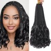 10 Inch French Curl Crochet Braids 9 Packs Natural Black