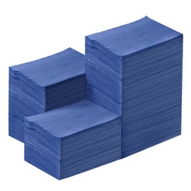 JMU 250 Pack Dental Bibs, 3-Ply Dental Bibs Disposable Tattoo Bibs Table Covers 13" x 18", Navy Blue