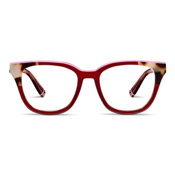 Peepers by PeeperSpecs Women's Cherry/Chai Tortoise Cat Eye Reading Glasses,