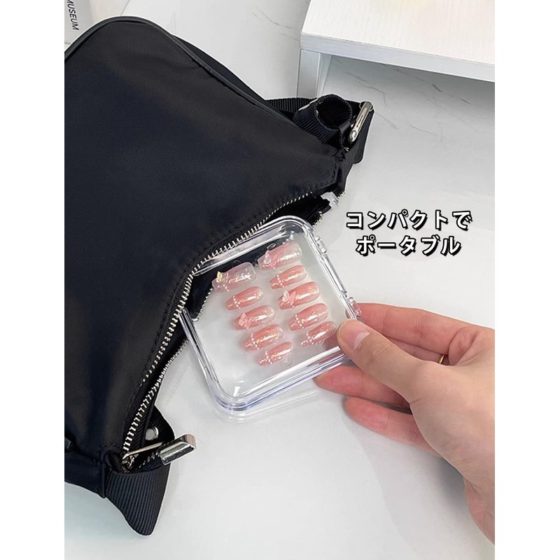 happykau Nail Tips, 24 Pieces, Nail Tips, Short, Korean, Short,
