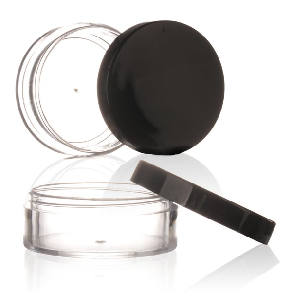 COSIDEA 24pcs Empty Plastic Round 30g / 30ml clear jar