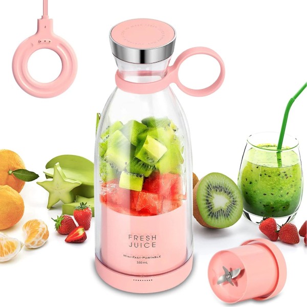 Portable Juicer Blender - 350ml Wireless Electric for Fresh Juice,