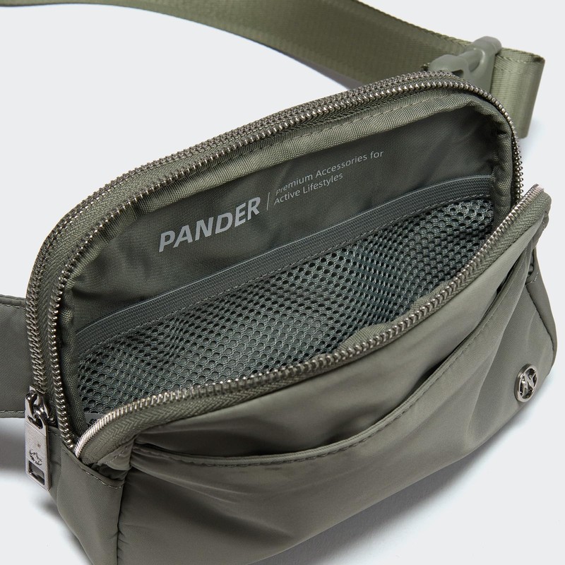 Pander Everywhere Belt Bag for Women, 5 Zipper Pockets RPET