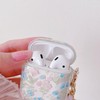 MINSCOSE Compatible with AirPods 1&2 Clear Case,Cute Pretty Flower Pattern