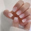 24 Pcs French False Nails, Full Cover False Soft Nails