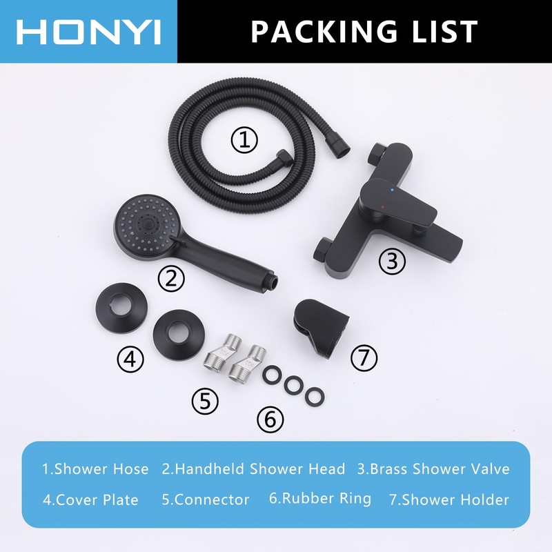 HONYI Bathtub Faucet with Sprayer, Tub Spout with Diverter Bathroom