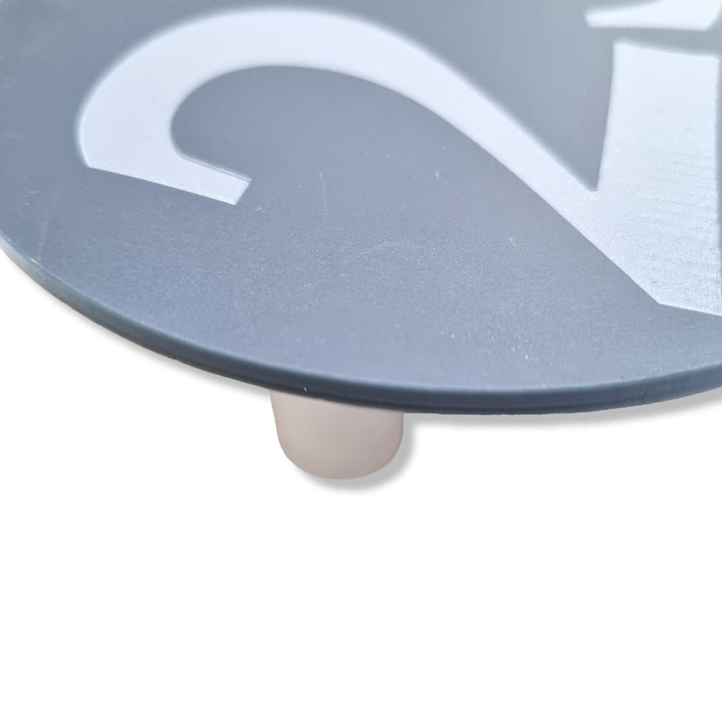 Round House Number Engraved Sign - Comes with floating fixings