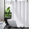 MitoVilla No Hooks Required Extra Long Shower Curtain Set with