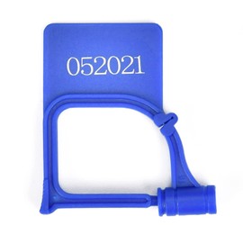 100pcs Plastic Padlock Seals Disposable Self-Locking Plastic Tags Numbered Tamper Proof Security Padlock Seals for Luggage, Document Bag, Transportation, Briefcase (Blue)