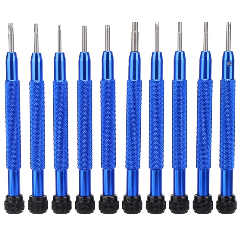 10Pcs Professional Watch Screwdriver Watch Repairing Tool with Storage Box