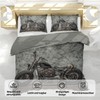 BNREDA Motocross duvet cover 135x200,Soft Comfort Microfibre motocross bedding set,with