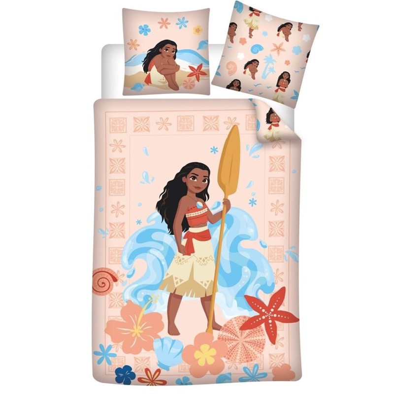 Aymax Moana Flowers Single Bed Linen Set, Reversible Duvet Cover