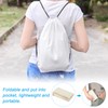 PATIKIL Cotton Drawstring Bags, Cotton Canvas Drawstring Backpack Foldable Sports