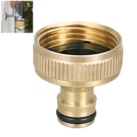YUEHNEOM Hose Connection Adapter, 1 Inch Female Thread Tap Connector Made of Brass for Gardena Hose Connector Adapter
