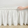 Lush Decor Ruched Ruffle Elastic Easy Wrap Around Bedskirt, Queen/King/Cal