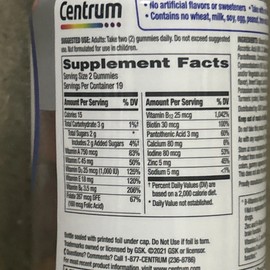 2 Pack Centrum Men Multigummies Multivitamin Multimineral Gummy - 38 GUMMIES