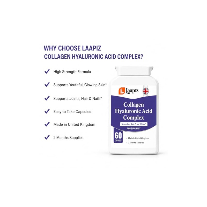 Collagen Supplements for Women & Men with Hyaluronic Acid, Biotin,