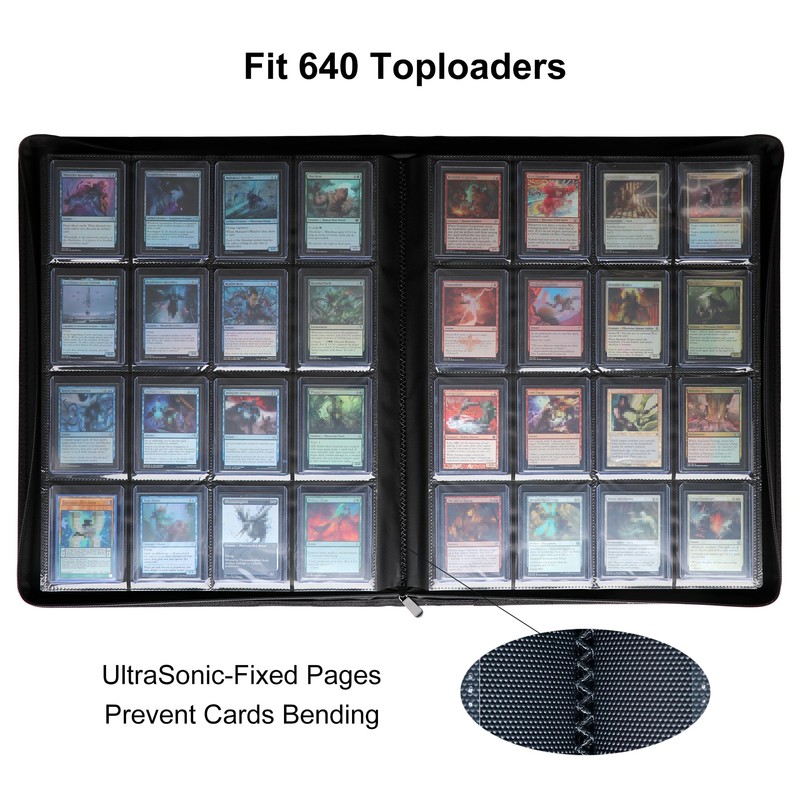 Rieton 16 Pocket Toploader Binder, Holds 640 Top Loaders, Toploader