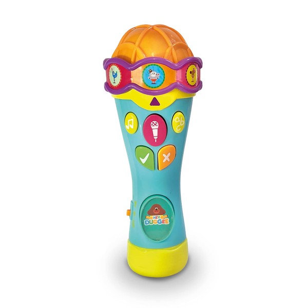 Hey Duggee Toys HD23 Microphone Toy for Kids-Helps Child Development, Learning, Observation, Listening Skills-Features Quiz Time and Sing-Along Modes, 3+ Years, Light Grey