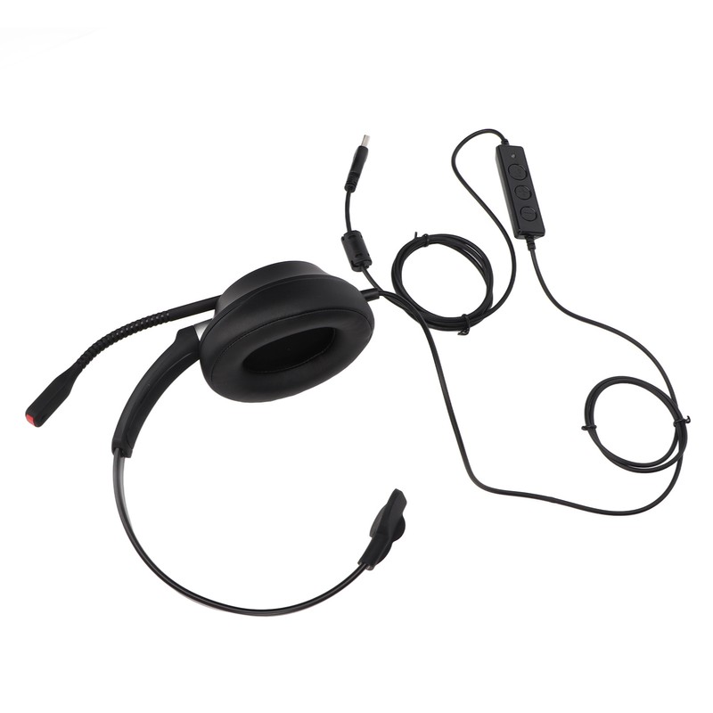 Telephone Headset Noise Cancelling Clear Chat USB Plug Computer Headphone