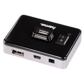 Hama USB 2.0-Hub 1:4 mit Netzteil