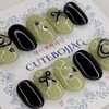 Olive Wire Art Handmade Nail Tips - Water Drop /