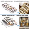 MIUKAA Clear Acrylic Spice Drawer Organizer, 4 Tier- 2 Set