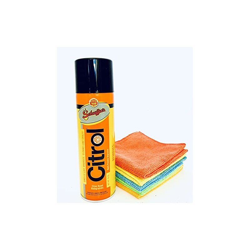 Schaeffer's Citrol 266 16oz Aerosol Multi-Purpose Degreaser Cleaner + 5