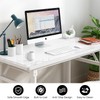 VASUHOME 32" x 20" Premium Tempered Glass Desk Mat with