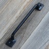 CRAFTSMAN ROAD Black Cast Iron Pull Handles 9 inch (Squared