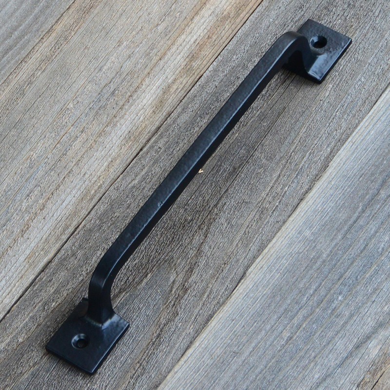CRAFTSMAN ROAD Black Cast Iron Pull Handles 9 inch (Squared