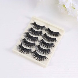 Healeved Tubing Mascara Black 5 Pairs of False Lashes Easy to Apply Remove Natural Eyelashes Look