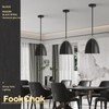 FookChak Black Dome Pendant Light 10in Kitchen Island Pendant Lighting
