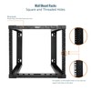 Tecmojo 9U Fixed Wall Mount Network Rack 15.8inch Depth Open