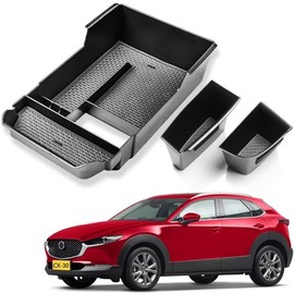 3Pcs Accesorios Compatibles con Mazda CX30 2020 a 2025, Caja de Almacenamiento de Reposabrazos para Auto, Organizador de Puerta de Auto (Compatible...