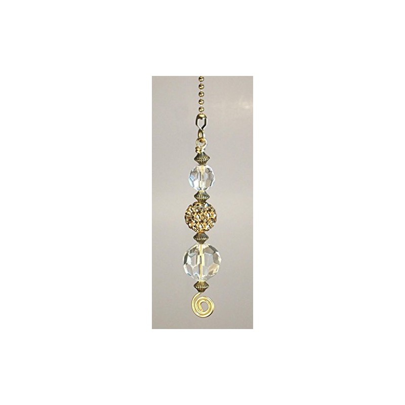 Trace Ellements Glimmering Gold Rhinestone and Clear Crystal Glass Ceiling