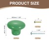 sourcing map 12Pcs Ceramic Cabinet Knobs, 32mm/1.26" Mushroom Round Shaped