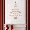 HINGSONG Christmas Tree Letters Wall Decals Removable Xmas Stickers Merry
