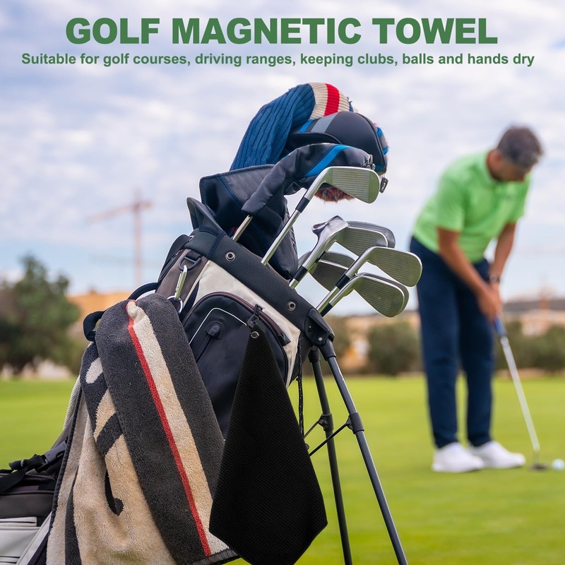 PATIKIL 16"x16" Microfiber Golf Towel, 3 Pack Tri-Fold Golf Towels