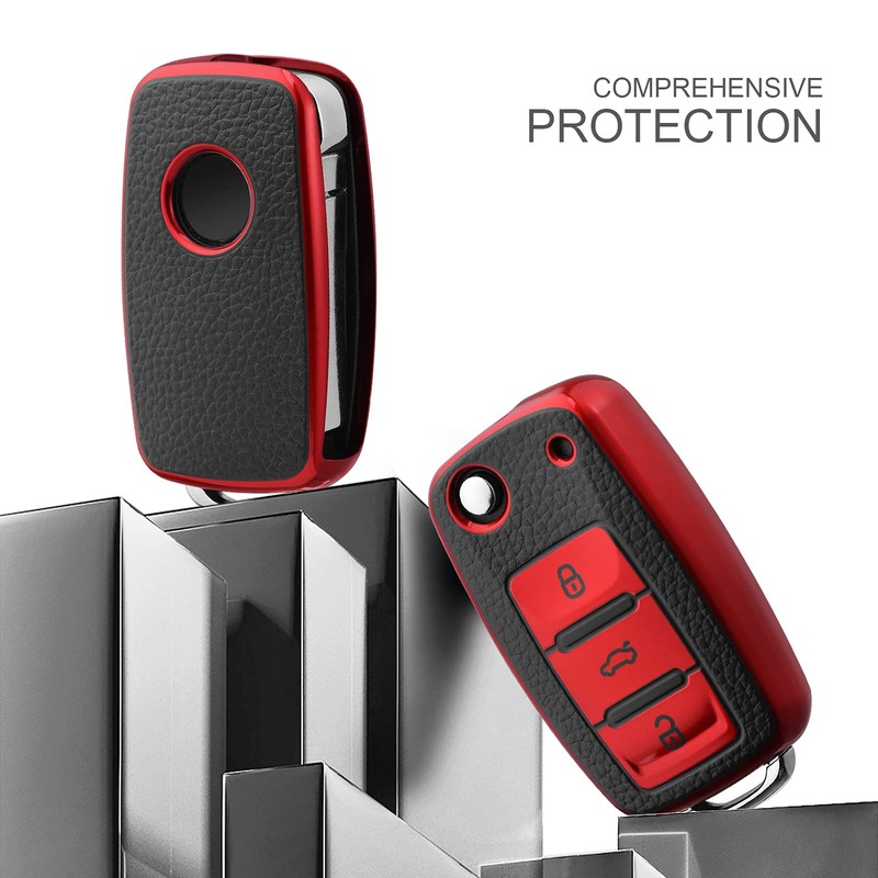 ELOHEI for VW Key Fob Cover, Premium Soft TPU 361