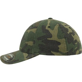 Flex fit Unisex's Garment Washed Green camo S/M Yupoong Headwear