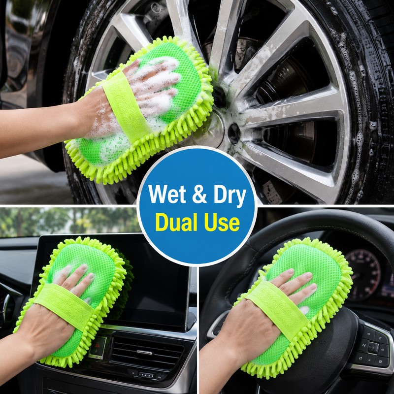 Microfiber Car Wash Sponge for Vehicle Cleaning – Hand Strap