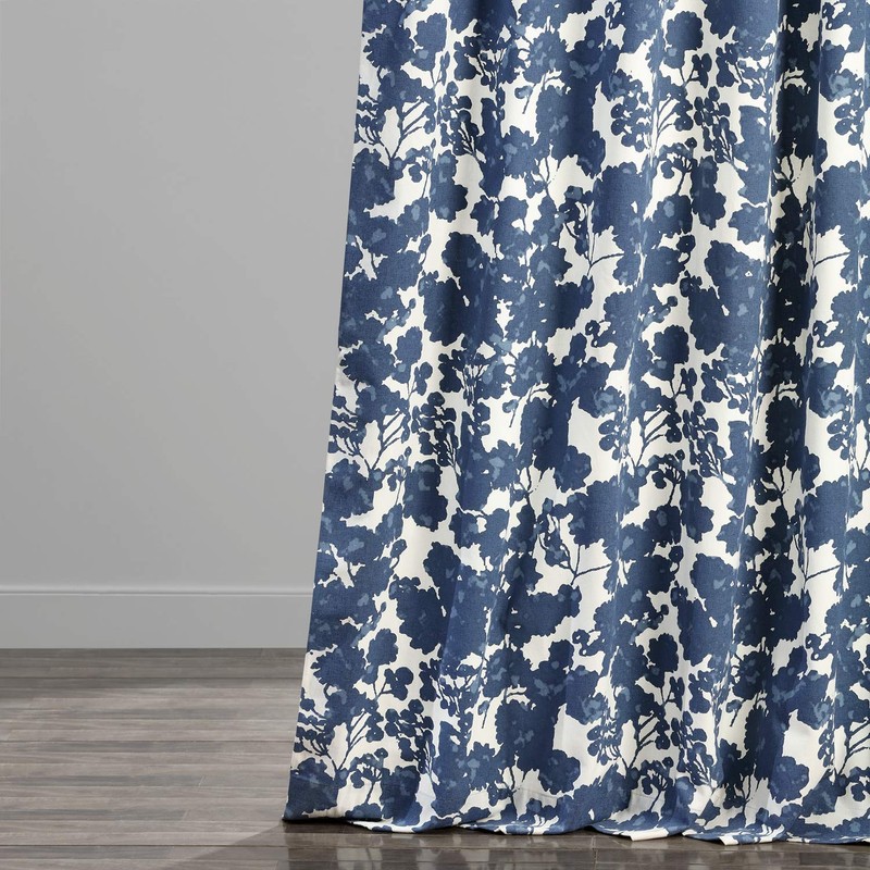 HPD Half Price Drapes PRTW-D48-108 Printed Cotton Twill Curtain (1