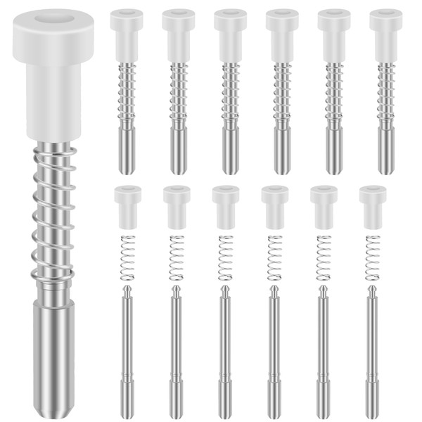 12 Kits Diecast Window Screen Plunger Latches with Caps for